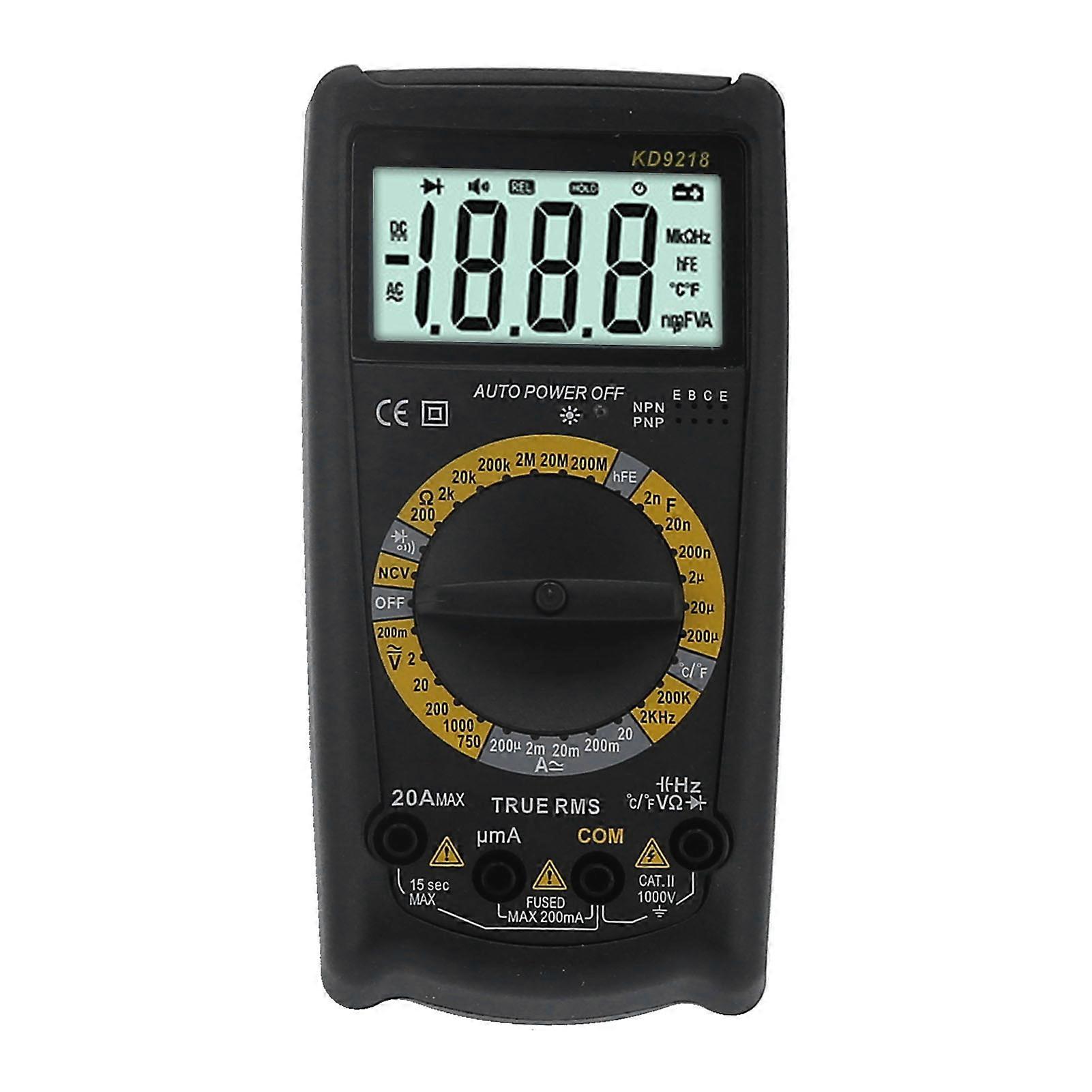 Digital Multimeter with Smart Backlight LCD Auto Shutdown and Overload Protection Capacitance Meter