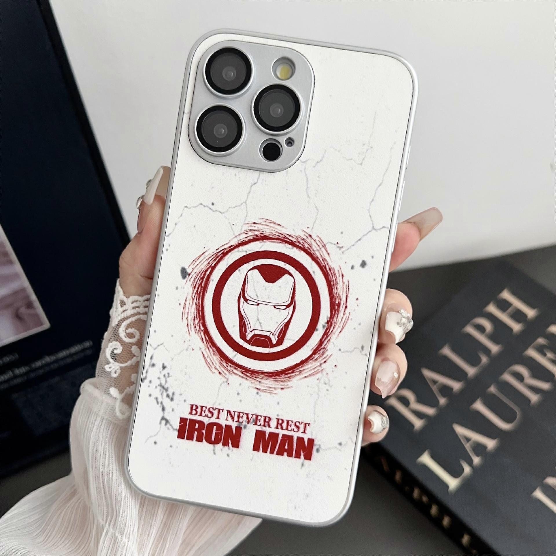 Suitable For IPhone16 Promax Mobile Phone Case, Black Panther Us Team Iron Man Soft Edge All-inclusive Protective Cover