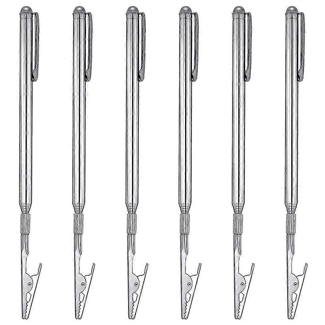 6pcs Telescoping Alligator Clip Telescopic Alligator Clamp With Pen Clip Extendable Joint Clamp For-Yvan