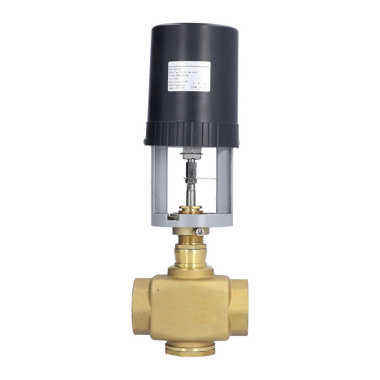 Electric Motorized Valve Regulating Control Brass BSP 2 Way AC 220V for ...