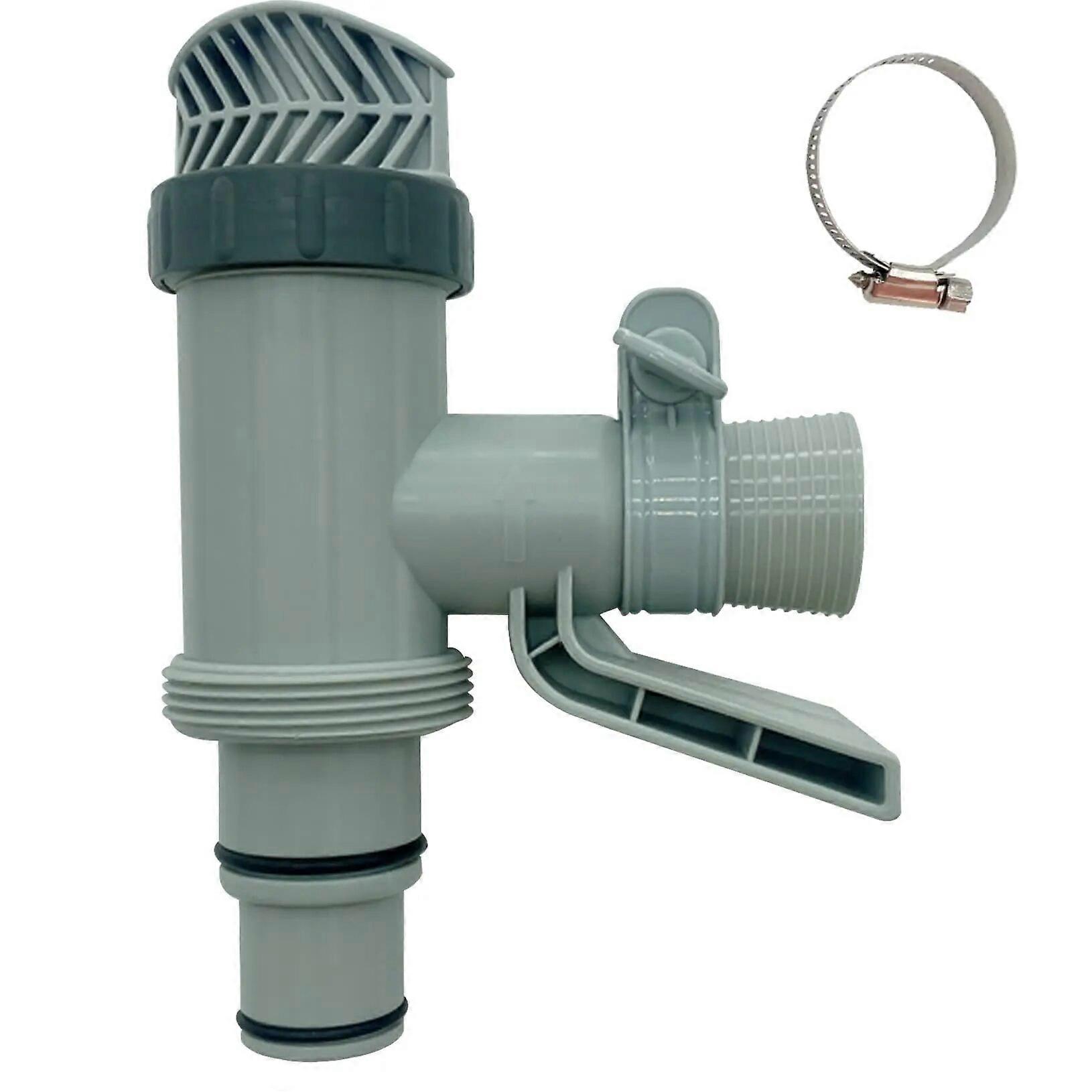 125 & 15 Swimming Pool Pipe Support with Plunger Valve Replacement for Above Ground Pool Fittings(1 PCS)