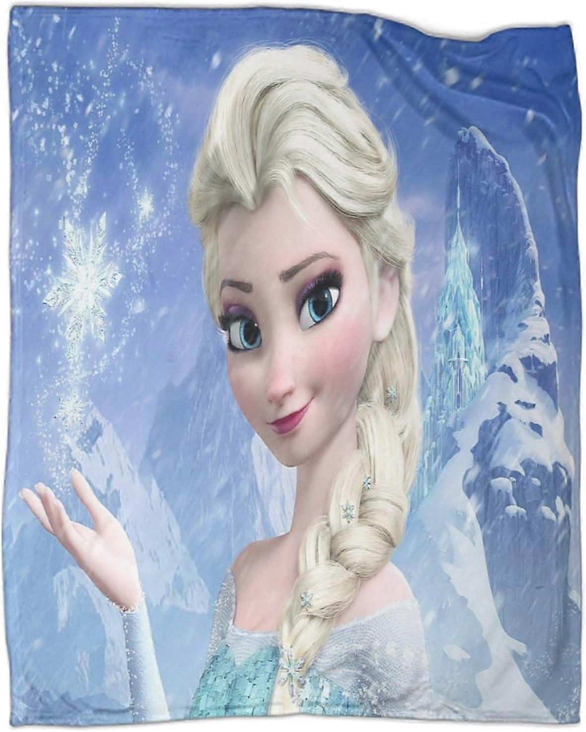 Frozen Blanket Animated Movies Cozy Air Conditioning Lightweight Blankets Traveling Camping Flannel Blanket Bed Blanket for Teen Boys Girls Adults-MYF