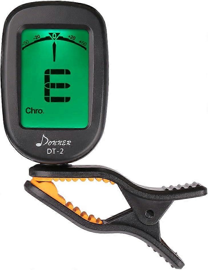 Chromatic Clip-on Guitar Tuner Portable Tuner for Guitar, Bass, Violin, Ukulele and Banjo with LCD Display 360 Rotation, Battery Included (DT-2),2024 