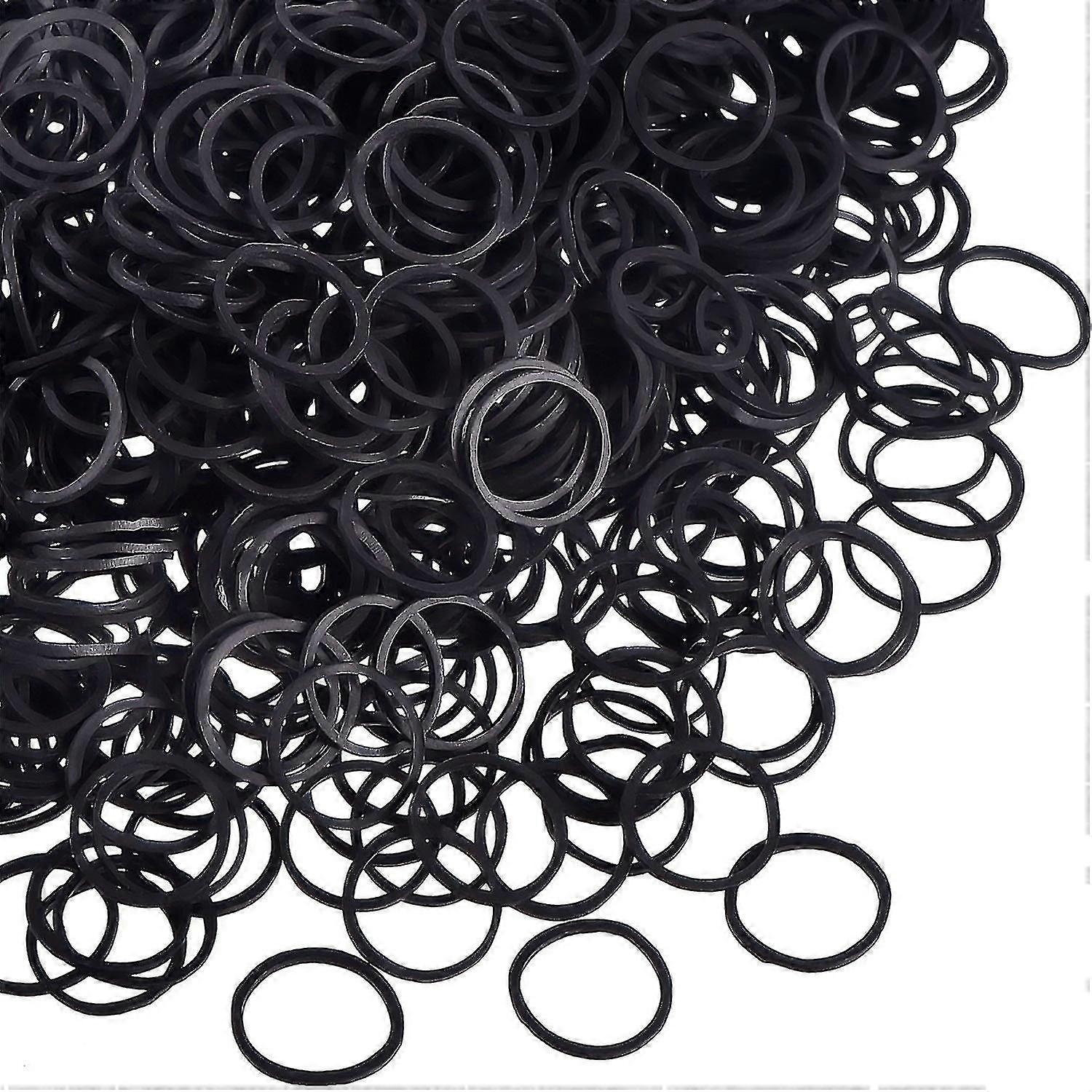 2000 Pack elásticos para cabelo, elásticos pretos, elásticos de cabelo preto