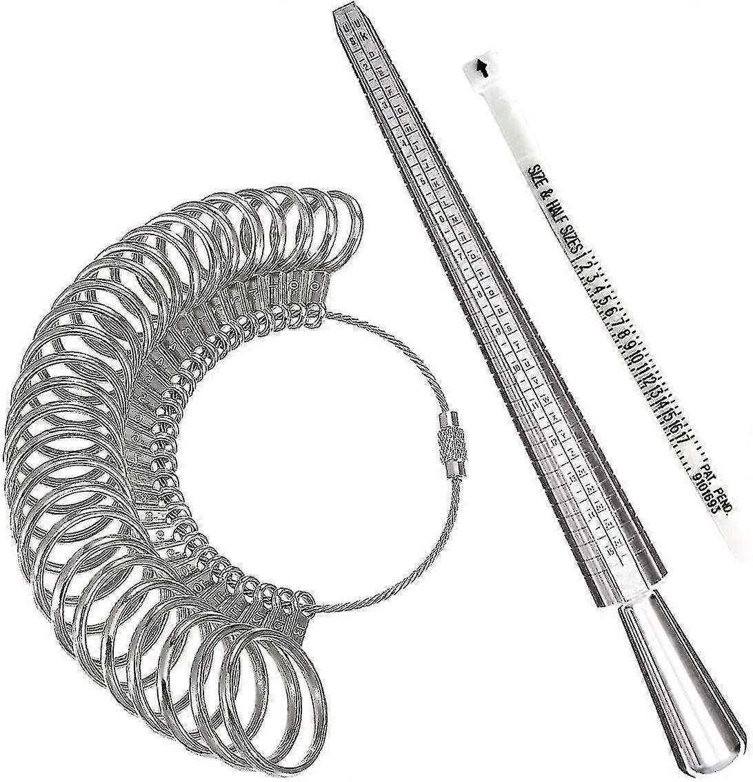 Ring Sizer Measuring Tool,aluminum Ring Mandrel And Finger Gauges-mxbc