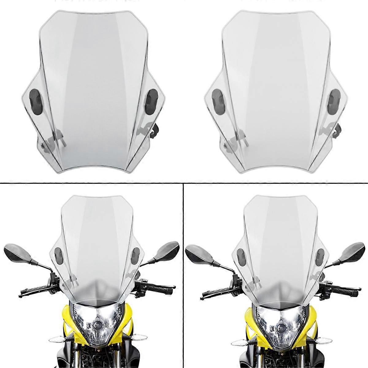 Front Wind Deflectors Windscreen for MT07 MT09 CBR600RR CB1000R GXSR 600 750 40x37cm Clear