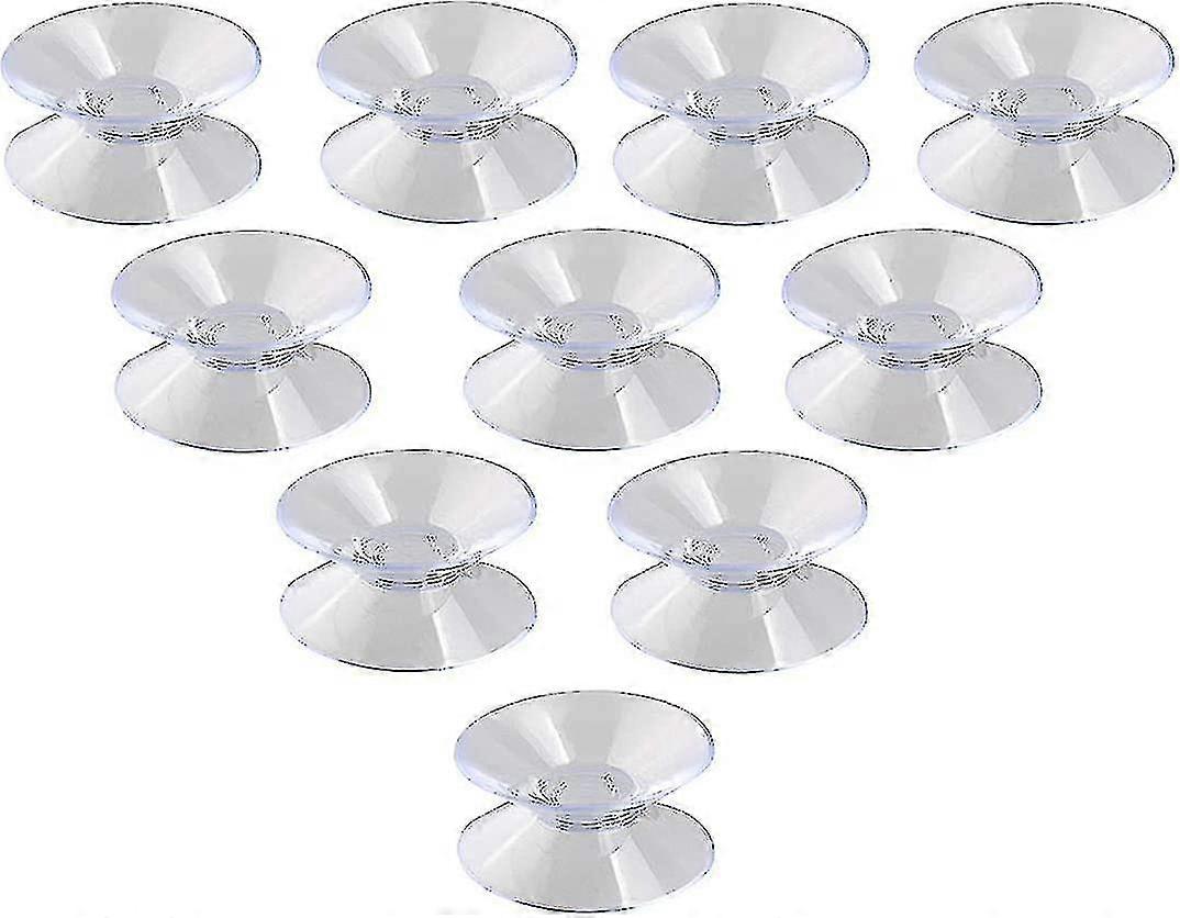 Set Of 10 Double-sided Suction Cups 30 Mm