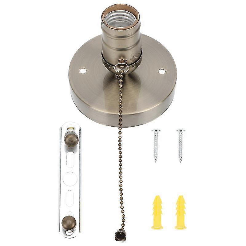 1set Practical E27 Light Head Creative Light Base Light Stand With Pull Chain