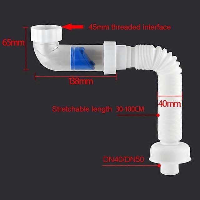 Hose Washbasin Corrugated Curved Pipe