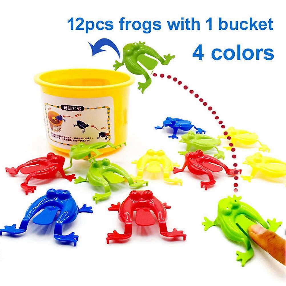 12pcs Jumping Frogs Game Toy Party Favor Birthday Party Toys Action Toy Figures for Girl Boy