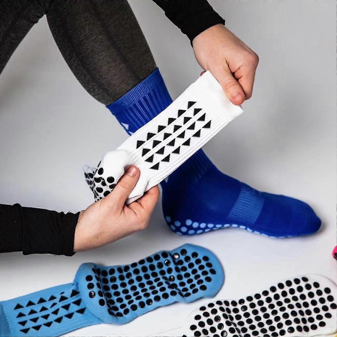 1Pair Anti Slip Sport Soccer Sock Men Women,Comfortable Breathable Basketball/football/yoga Runing Hiking,White