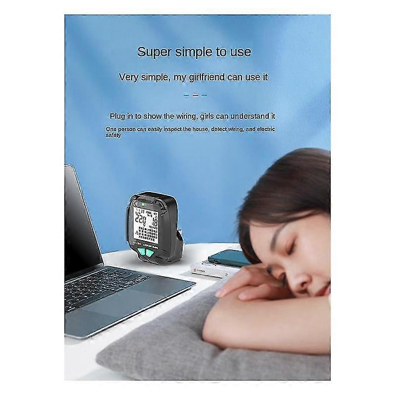 Full Screen Ground Zero Ac Voltage Tester 30v-250v Rcd Test Plug Polarity Phase Check Eu Plug