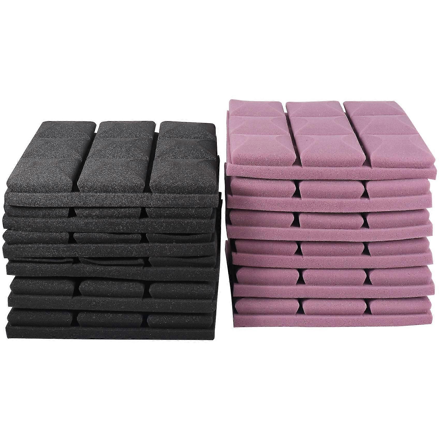 12pcs Acoic Sound Foam,acoic Panels Foam Tiles With High Density Cancelling Foam For Rec
