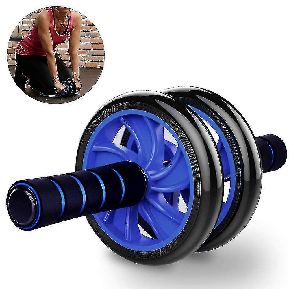 Roller With Resistance Band, Non-slip Handle(1 Pcs, Blue)