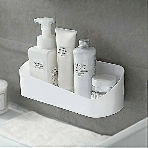 2 Pack Shower Corner Shelves No Drilling with 2 Self Adhesive Hooks