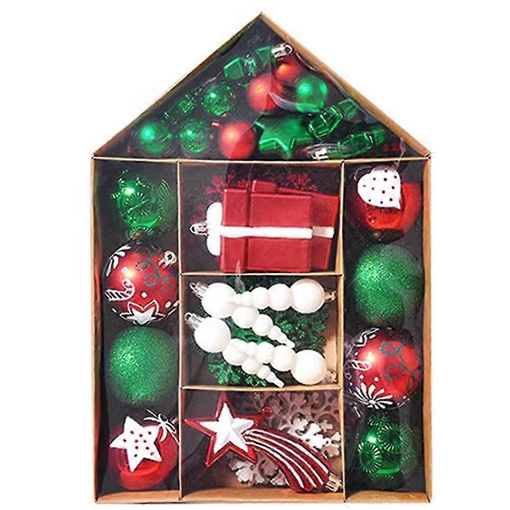 Christmas Ball Ornaments Set Decorative Baubles Pendants With Reusable Gift Package For Xmas Tree