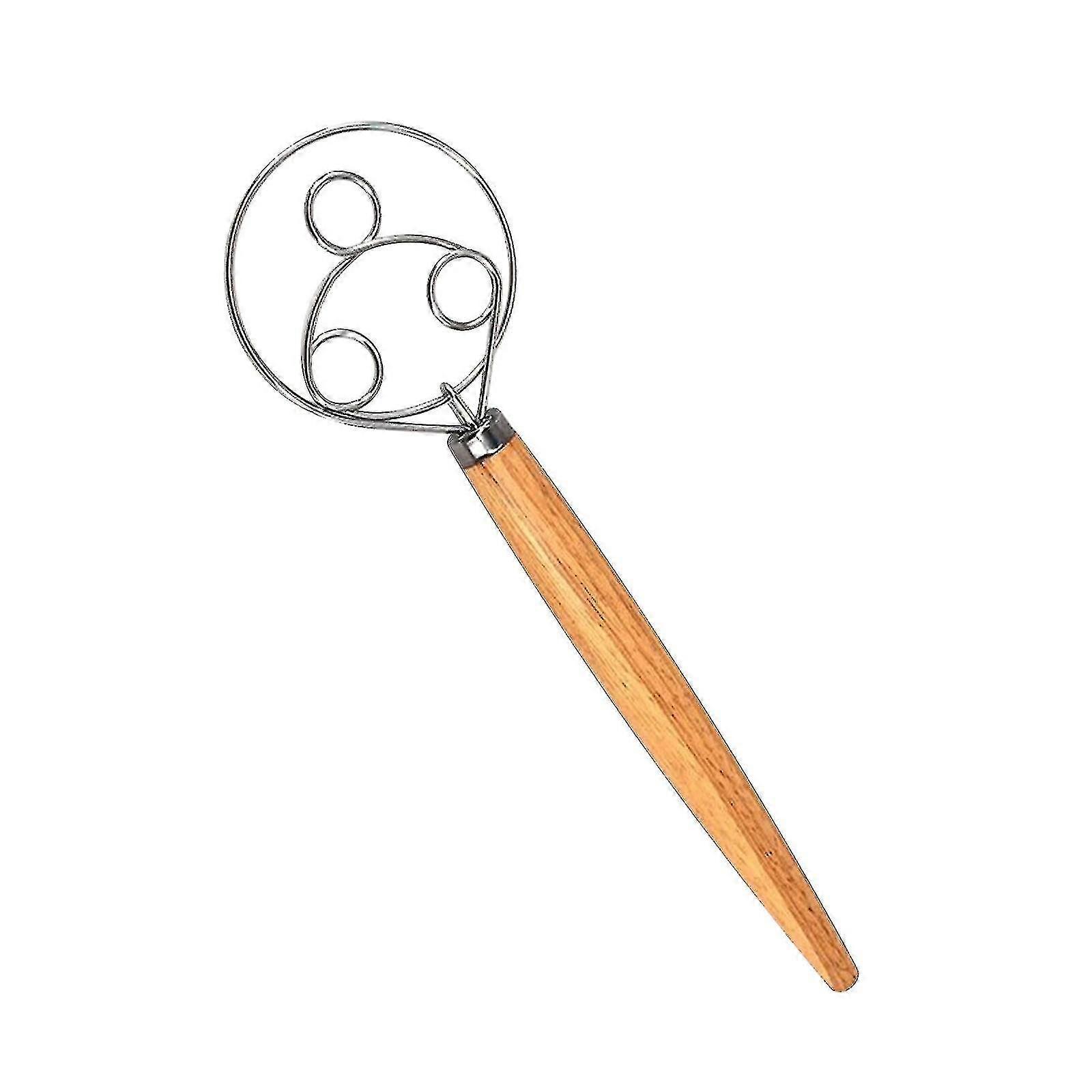 Trähandtag Visp Mjölspiral Omrörare Äggvisp Pinne Kök Bakning