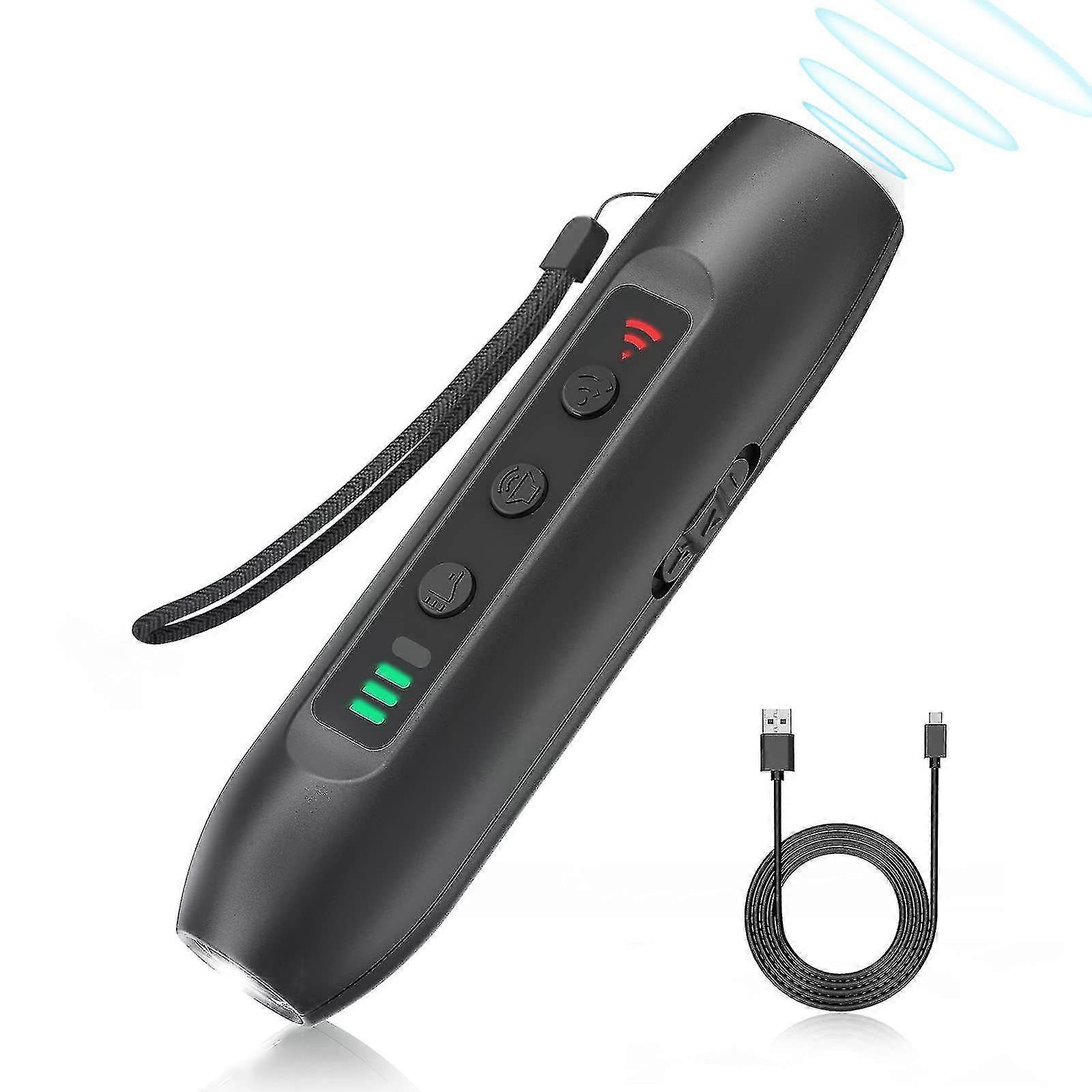 Açık Seyahat Taşımak Kolay Ultrasonik Köpek Kovucu El Anti-ısırık Tahliye Sopa Barker Köpek Eğitmeni siyah