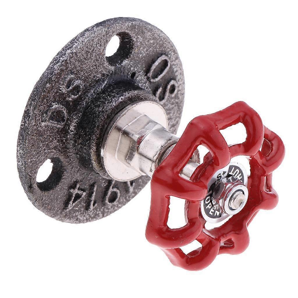 Industrial Rustic Wall Mounted Hand Wheel Hook Coat Hook Key Holder Black