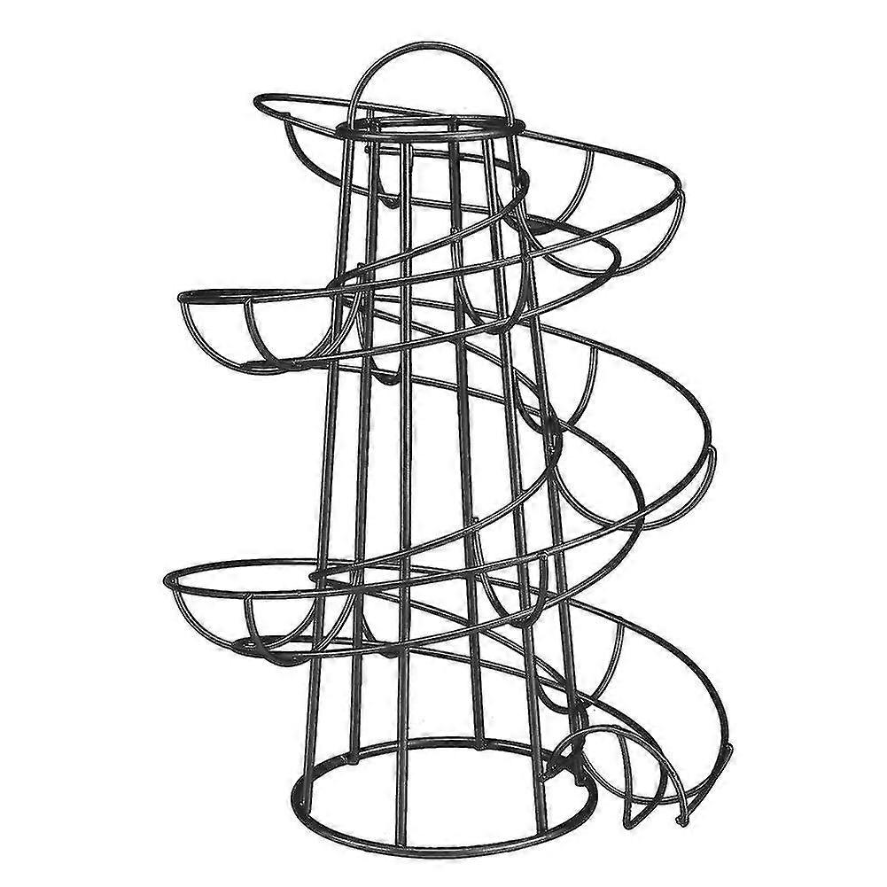 Egg Holder Stand Modern Spiraling Dispenser Storage Rack Save Space For Kitchen-hs
