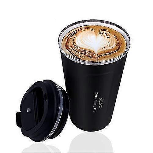 Tasse à café réutilisable, isolée en acier inoxydable, avec couvercle anti-fuite écologique, 53 cl