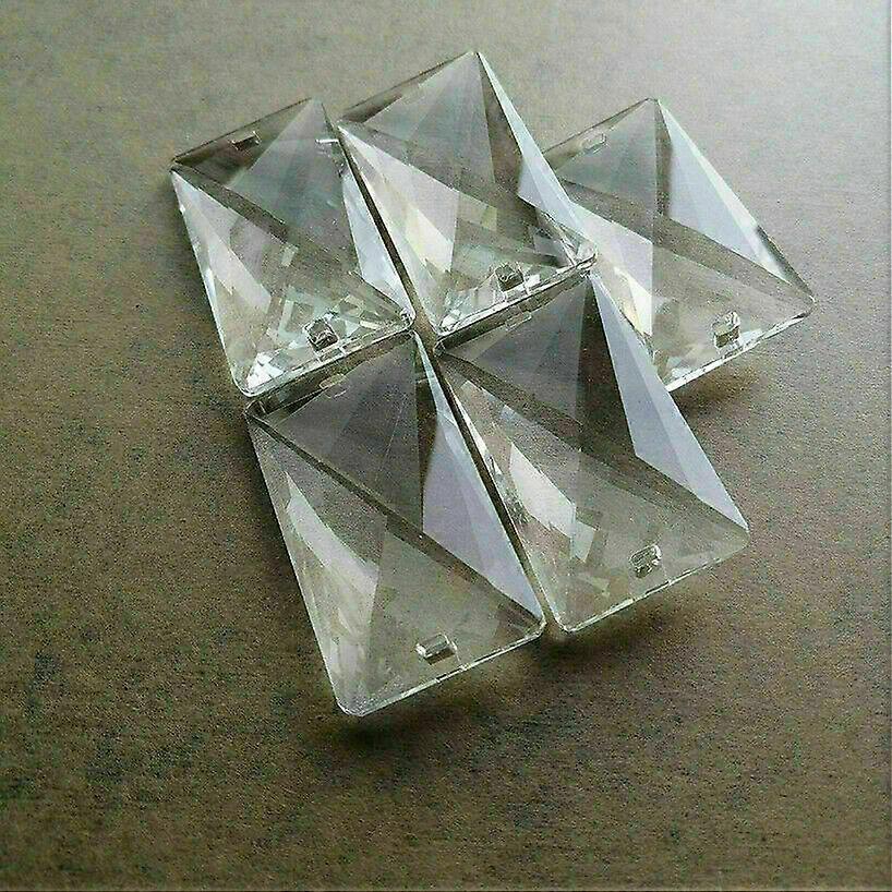 Suncatcher Rectangular Faceted Prism Austrian Crystal 4PC 50x30MM Chandelier