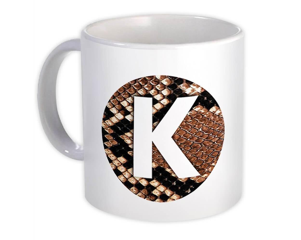 Geschenk Mok: Monogram Letter K Snake