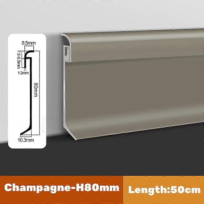 H80mm רכוב על פני השטח הוביל קו Skirting פרופילי אלומיניום לוח בסיס פינתי קיר בר בר אורות רצועת אורות מדרגות פינתיות בר אור