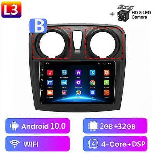 ルノーローガン2サンデロ2 2012 - 2019 2 DIN GPSナビゲーションステレオDVDカープレイのためのAndroid 10カーラジオマルチメディアビデオプレーヤー