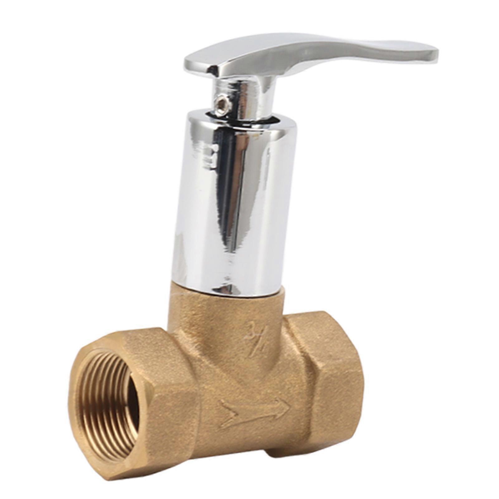 3/4in Concealed Ceramic Brass Electroplated Water Stop Valve for Kitchen Bathroom