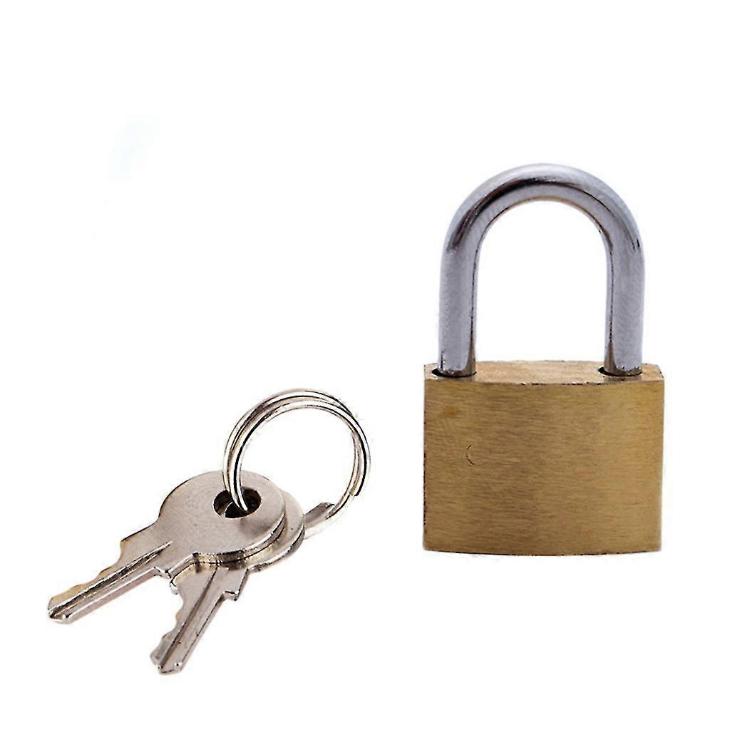 Small Metal Padlock Solid Brass 20mm Outdoor Or Indoor Use Cut Resistance