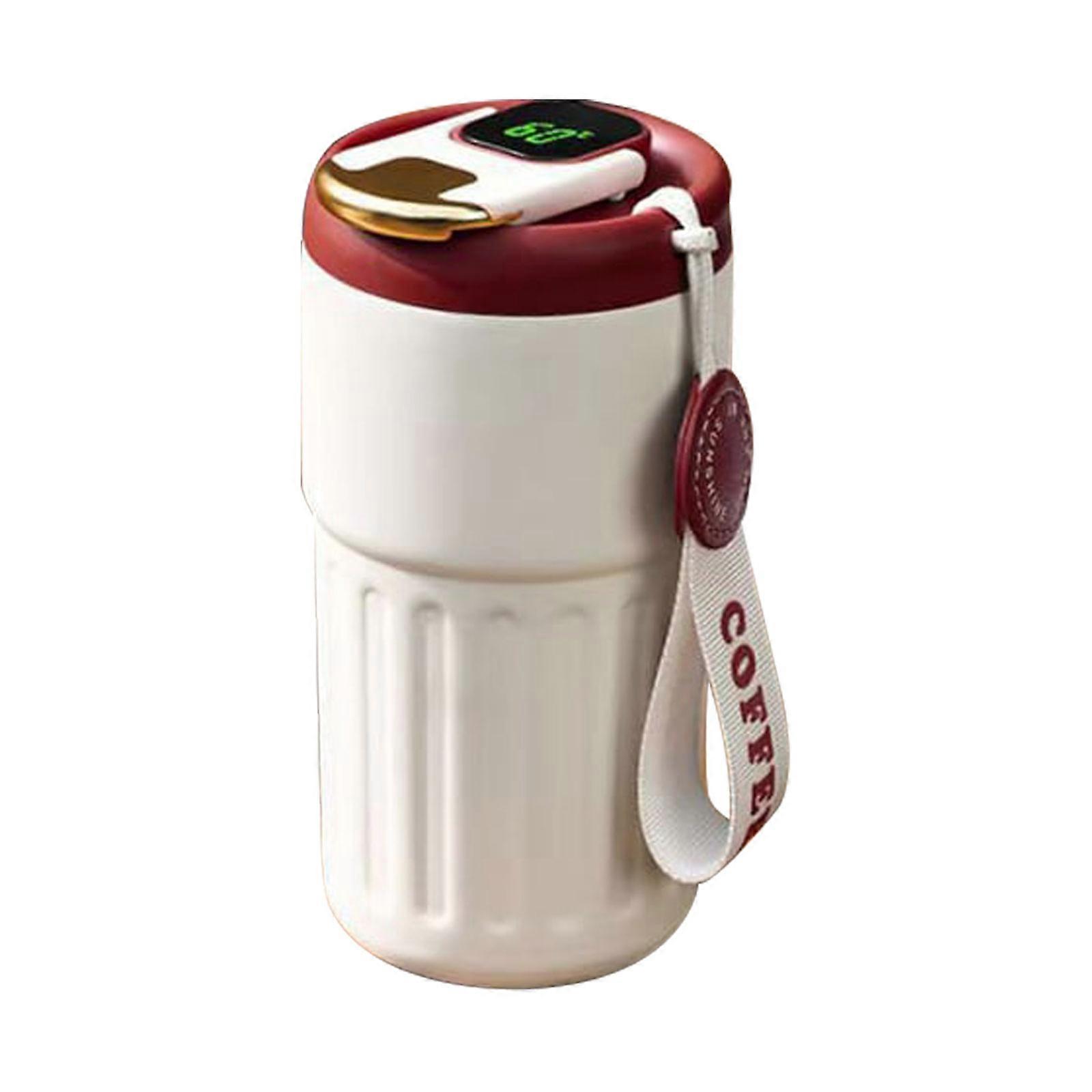 Coffee Thermo with Temperature Display, 450ml Keep Warm and Cold for 18 Hours Travel for Men and Women