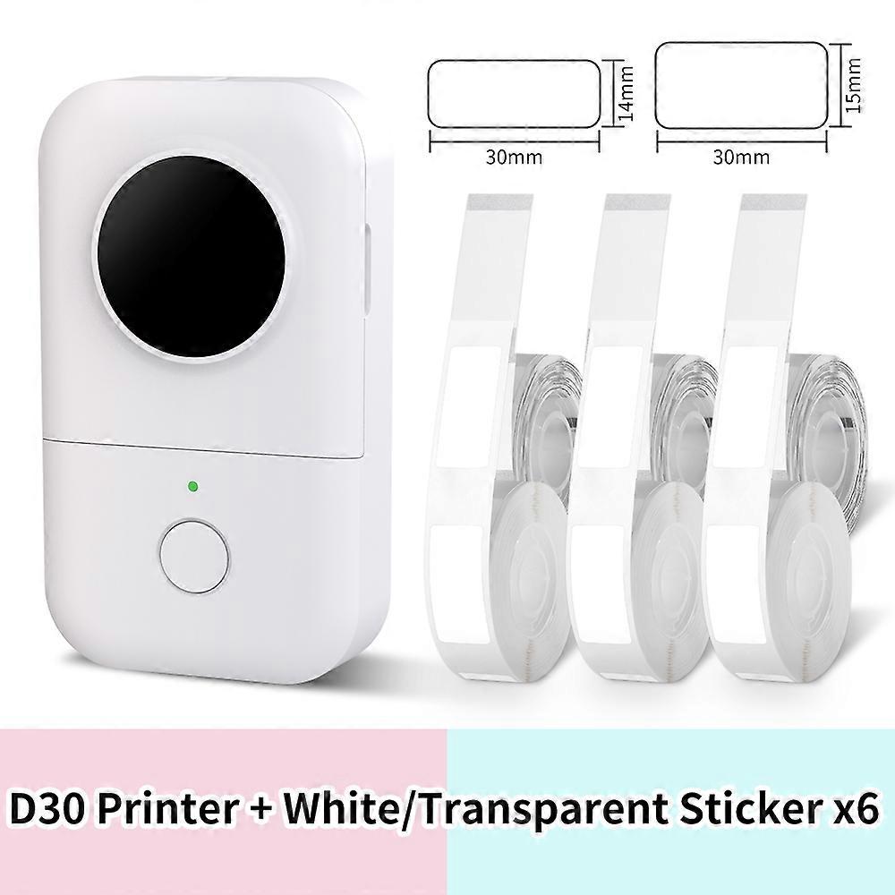 D30 Label Printer Wireless Mini Pocket Smartphone Label Maker Machine with Adhesive Thermal Label Rechargeable Labeler