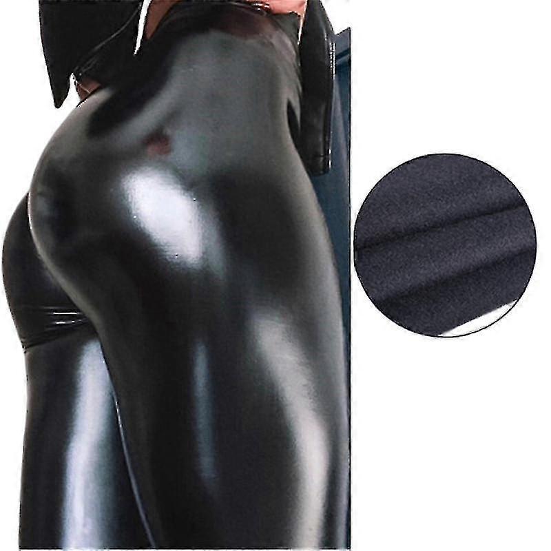Leggings Latex Light Leather Warm Padded