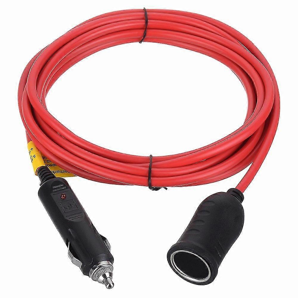 12v/24v 12' Foot Heavy Duty Extension Cord With Cigarette Lighter Plug Socket