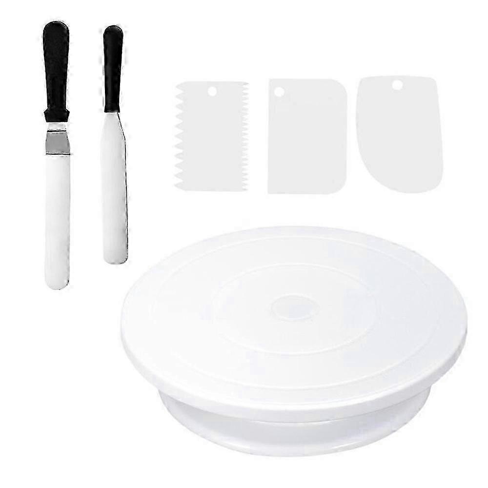 6pcs Cake Tool Kit 280mm Cake Decorating Rotating Turntable Kitchen Revolving Display