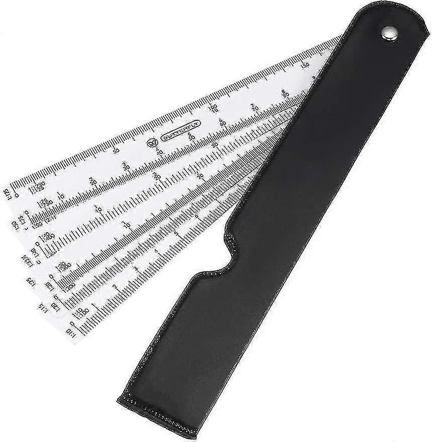 Scale Ruler 30cm Engineer Scale Architect Rulers 1/10 1/15 1/20 1/25 1/30 1/33 1/40 1/50 1/75 1/125 Plastic Scrollsqy