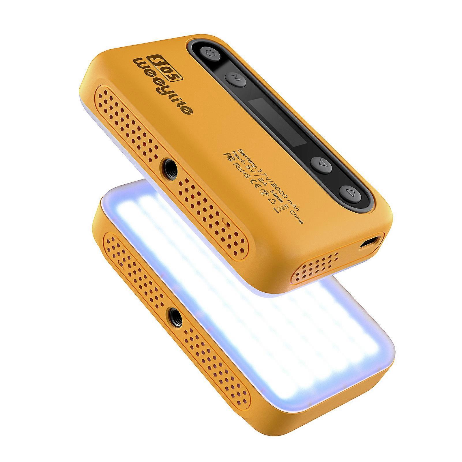 S05 Poche RVB Vidéo Lumière LED Lumière D’appoint 2800K-6800K Dimmable 26 Scène Effets D’éclairage CRI95 + Batterie Intégrée Mobile APP Télécommande OLED Écran OLED