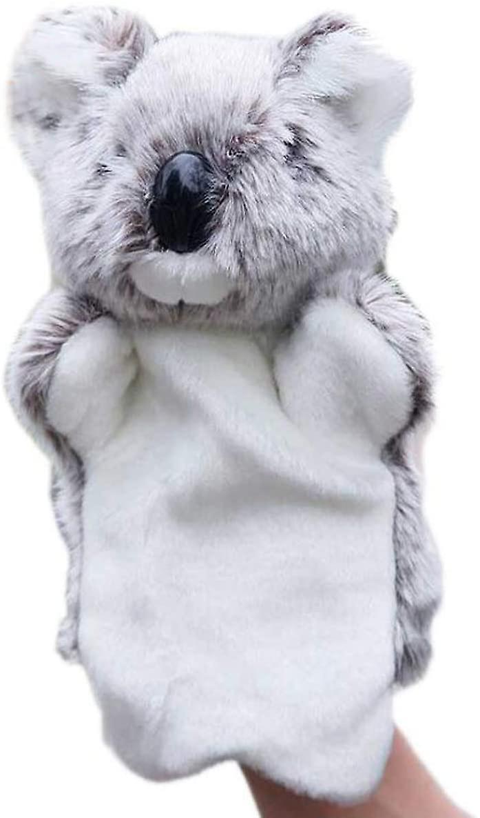 Koala Bear Hand Puppets Plush Animal Toys for Imaginative Pretend Play Stocking Storytelling Gray