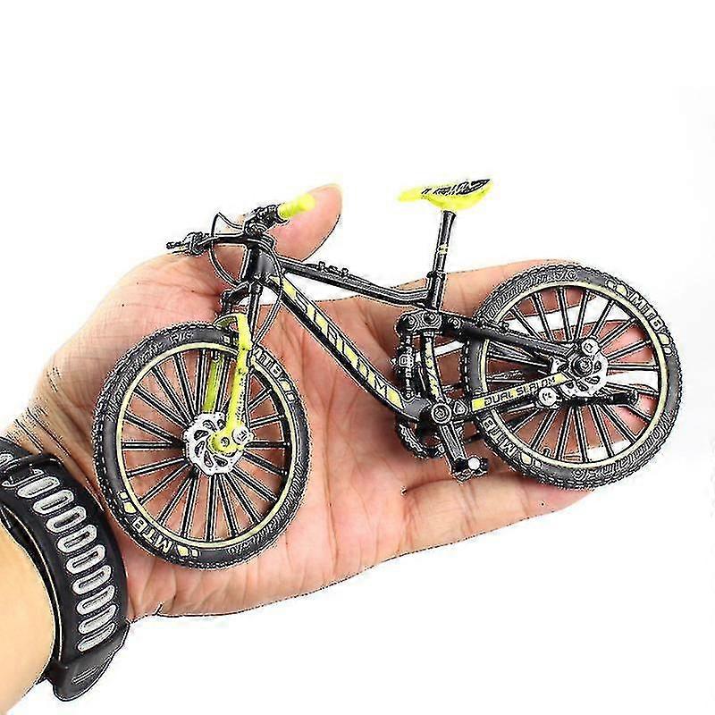 Mini 1:10 Alloy Bicycle Scale Model Dasktop Simulation Ornament Finger Mountain Bikes Toy