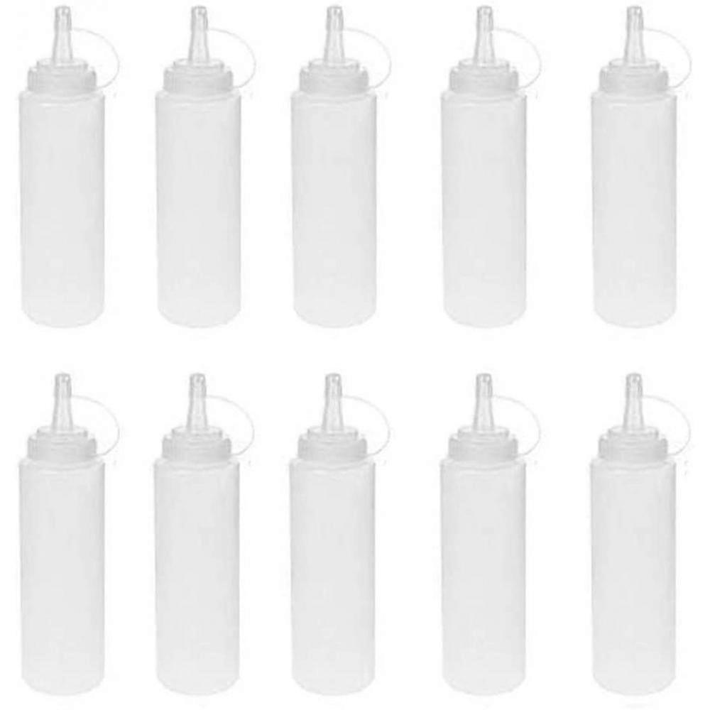 10 stycken 8oz 240ml klämflaska, multifunktionell klämflaska ingen l KDG