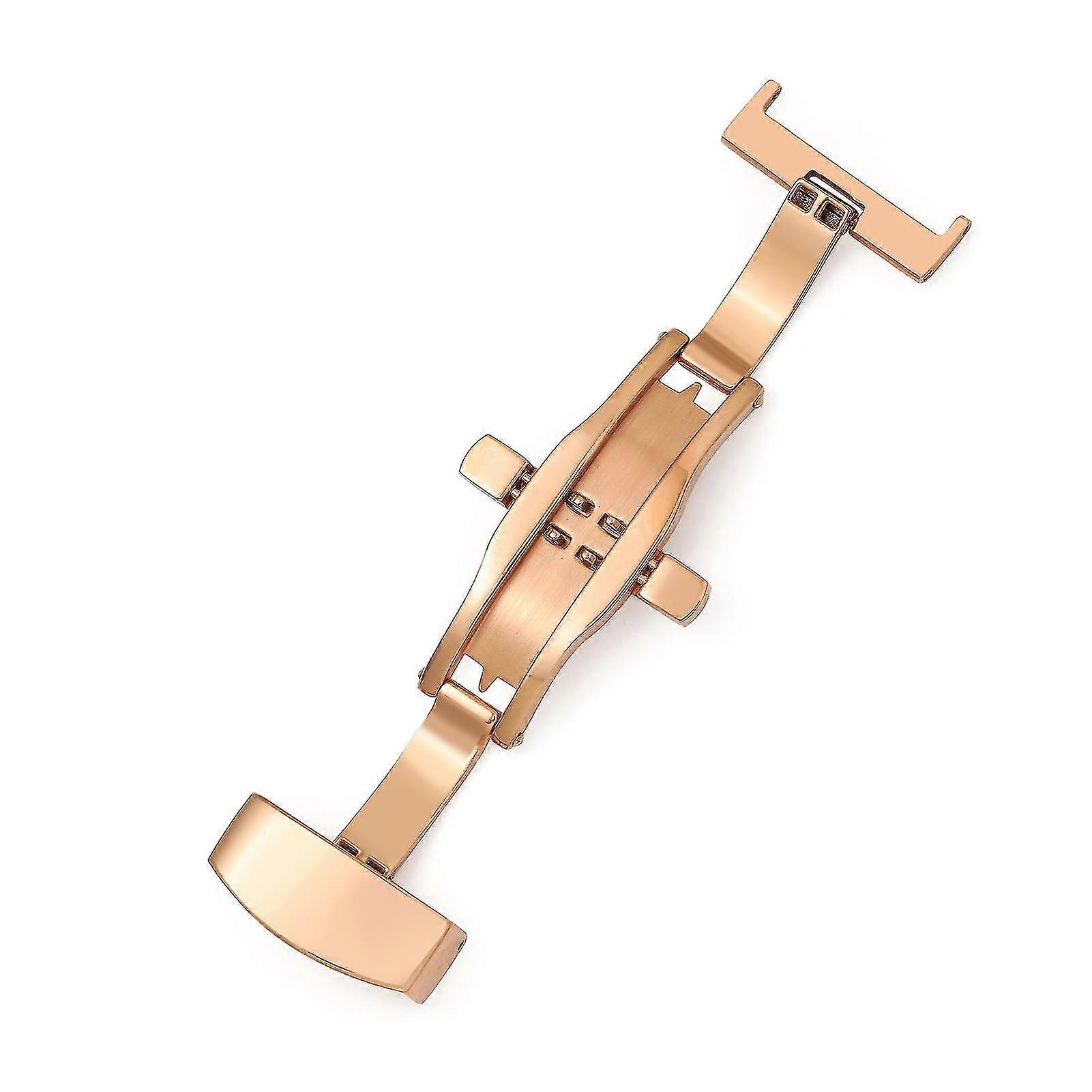 18/20mm Watch Band Clasp Automatic Easy Installation Double Click Stainless Steel Butterfly Deployment Buckle For Daily Wear