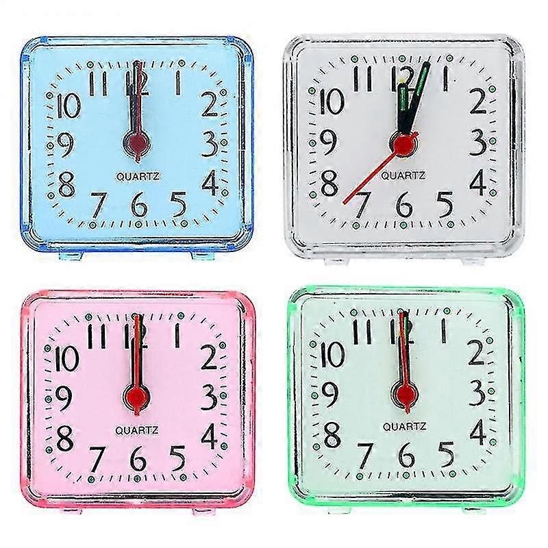 Cute Student Alarm Clock Square Bedside Compact Clock Desktop Decor Clock