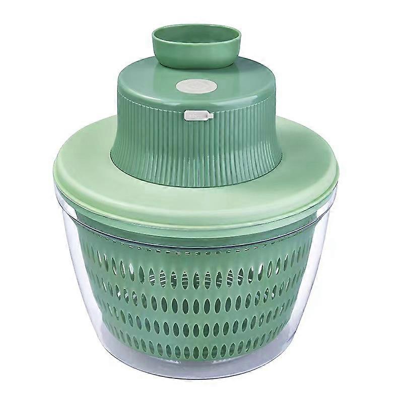 Large capacity salad spinner Ergonomic handle and buttons