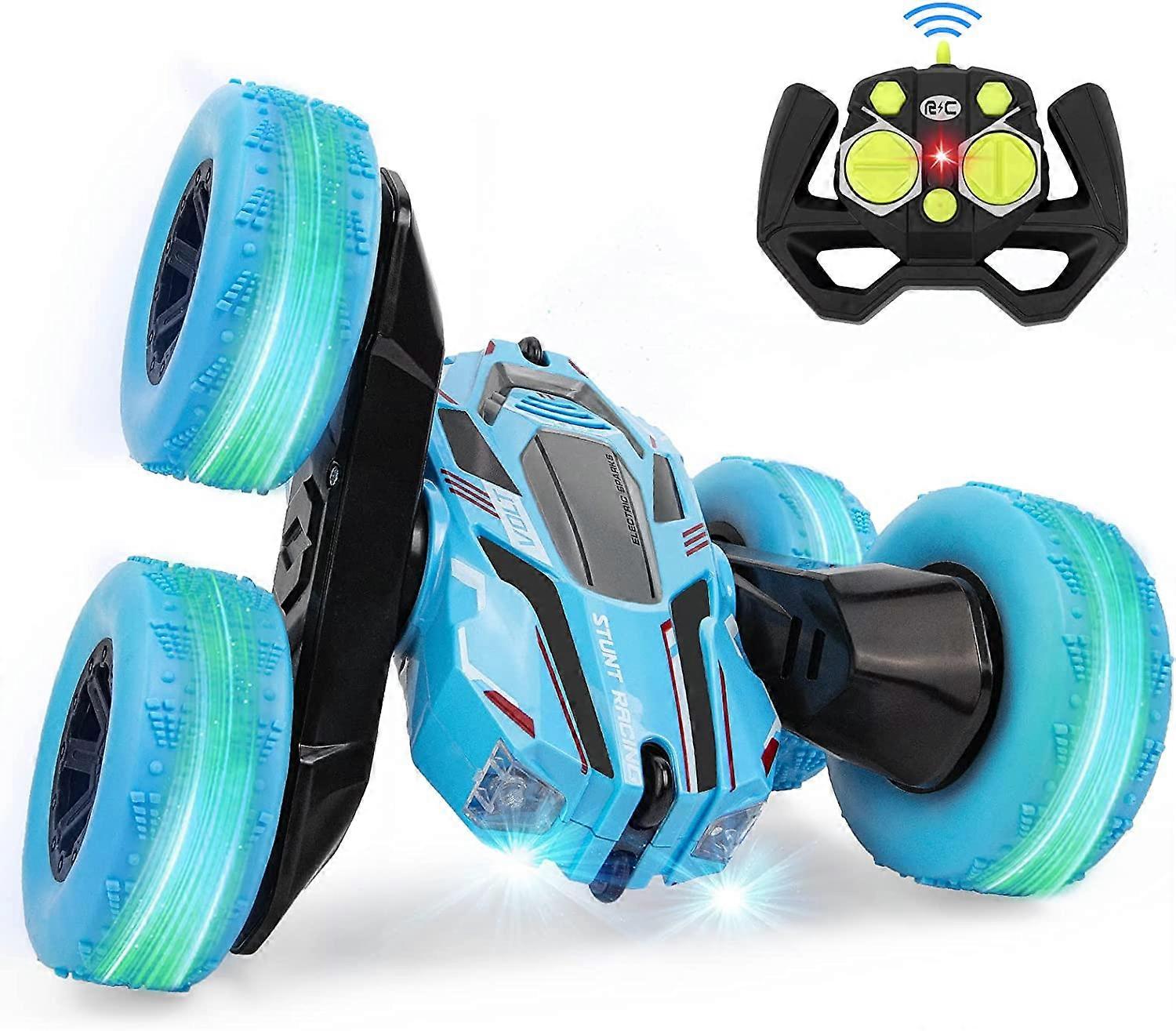 Remote Control Car,  Stunt Car Toys, 360Flips Double Sided Rotating Vehicles with Sharp Headlights, Music Christmas Car Toy