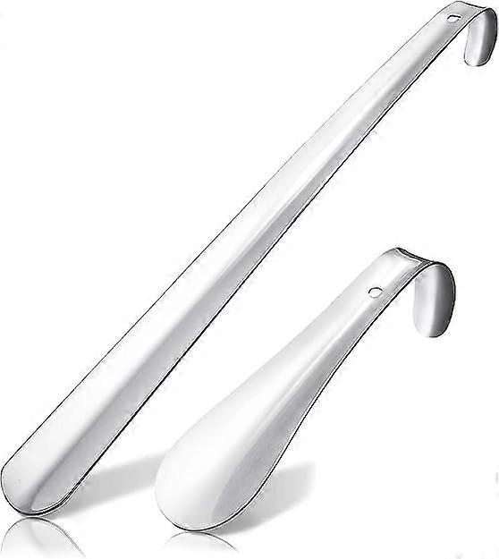 Κέρατο παπουτσιών από ανοξείδωτο ατσάλι, μακρύ μεταλλικό κέρατο παπουτσιών πακέτο 2 κέρατων παπουτσιών - 42 &; 16 cm, μακρύ ανοξείδωτο ατσάλι, πολύ ανθεκτικό σχέδιο ιδανικό για ταξίδια