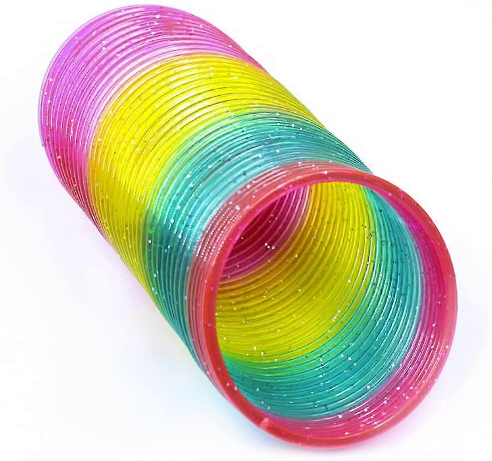 Rainbow Coil Spring Legetøj - Kæmpe klassisk nyhed Plastic Magic Spring Toys - Gode gaver til drenge og piger Fødselsdag jul
