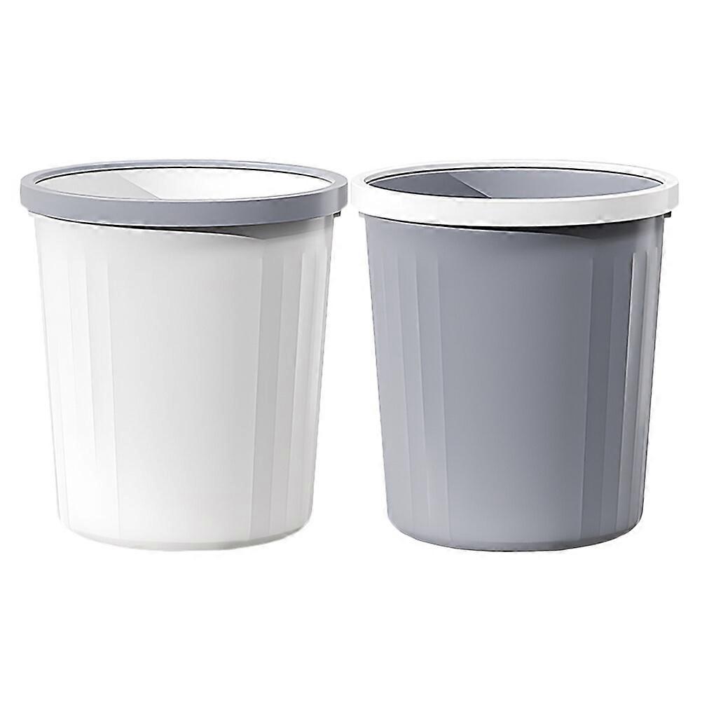 2pcs Garbage Container Trash Can Garbage Bin Waste Bin Container for Kitchen Bathroom