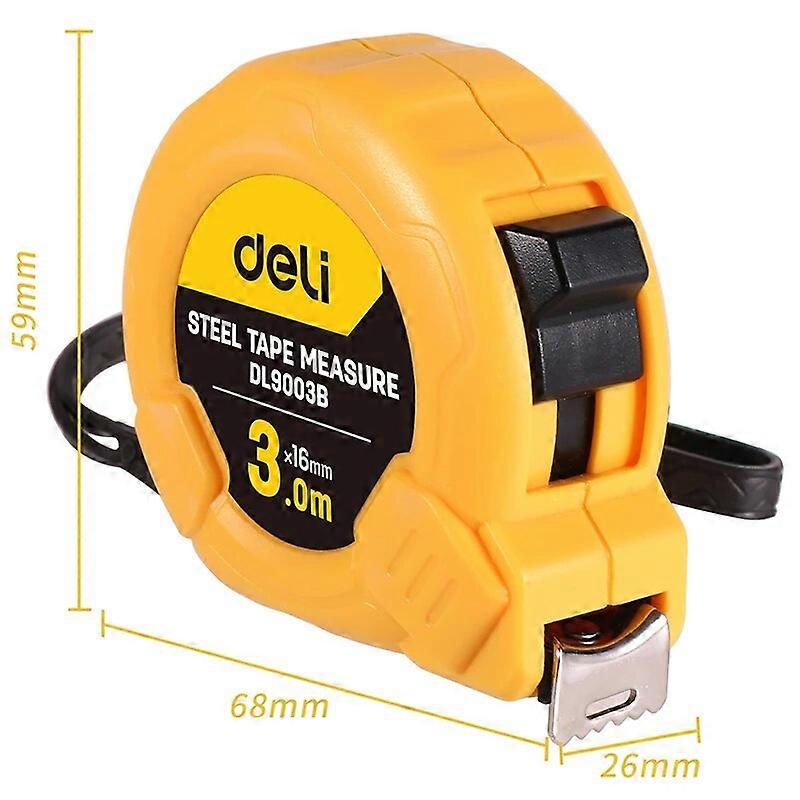 Deli Steel Tape Measure 3M Precision Durable ABS Case Measuring Ruler Measuring Tape Precise And Clear High Quality