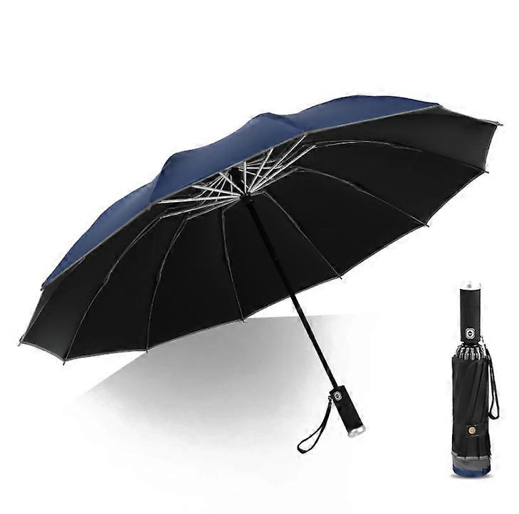 Auto Open Umbrella 11 Ribs Reverse Folding Windproof